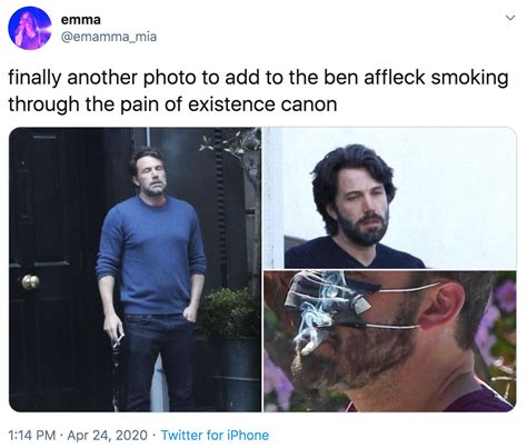 Pain Of Existence Ben Affleck Smoking Know Your Meme