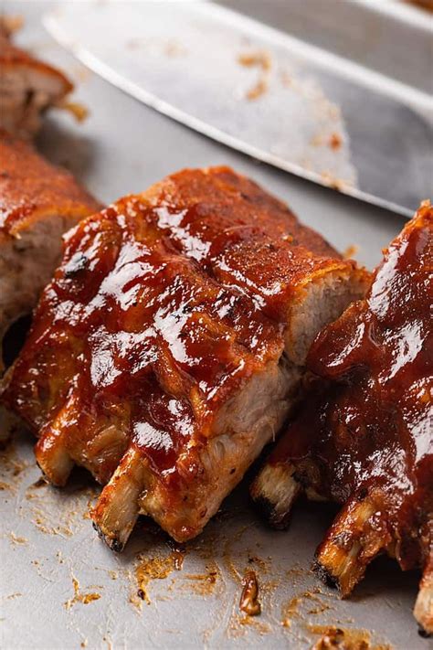 Oven Baked Barbecue Pork Ribs These Tender Juicy And Flavorful Baby Back Ribs Are Cooked Low