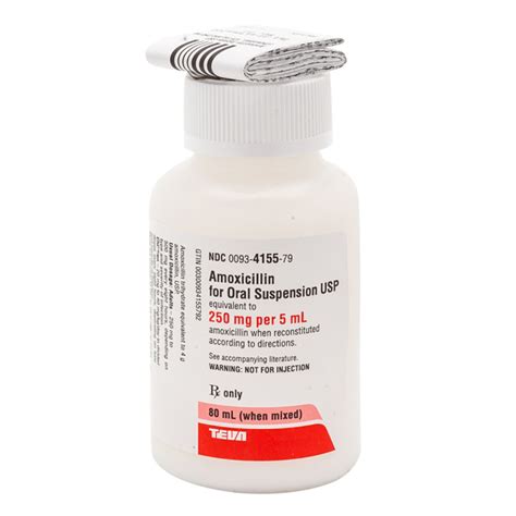 Rx Item Amoxicillin 250mg5ml Sus 80ml By Teva Pharma