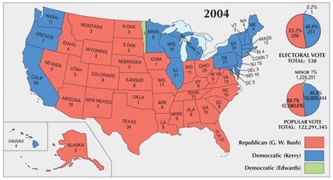 Us Election Of 2004 Map Gis Geography