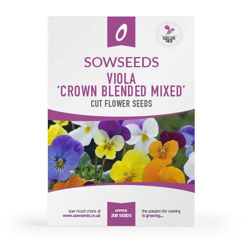 Viola Crown Blended Mix Seeds Quality Seeds From Sow Seeds Ltd