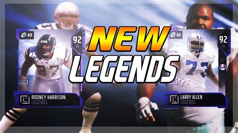 New Legend Rodney Harrison And Larry Allen In Mut 18they Are Released