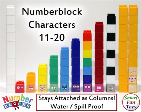 Numberblocks 11 20 Stackable Waterproof Etsy