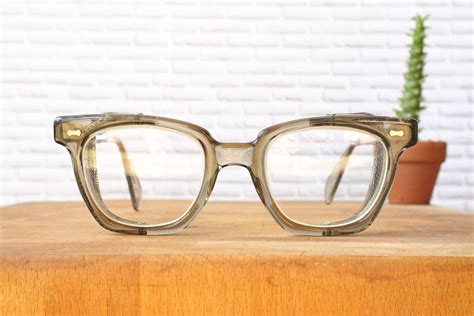 Vintage Eyeglasses 1970s Safety Glasses With Side Shield Etsy Vintage Eyeglasses Glasses