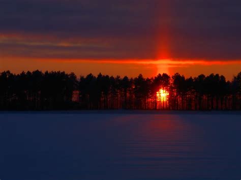 Sunset In The Lakes Of Finland Skyfans