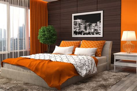 12 Ide Perpaduan Warna Orange Untuk Dinding Kamar Tidur