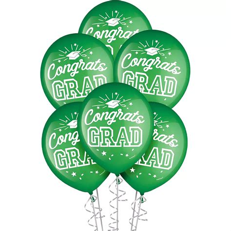 Congrats Grad Green Graduation Decorating Kit With Balloons 2021