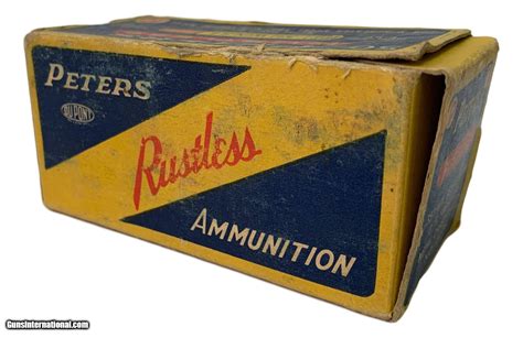Collectible Ammo Full Box Peters Rustless Cartridges 351 Win Self