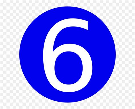 Blue Roundedwith Number 6 Clip Art At Clkercom Vector Clip Art Images