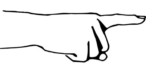 Pointing Hand Coloring Page ColouringPages