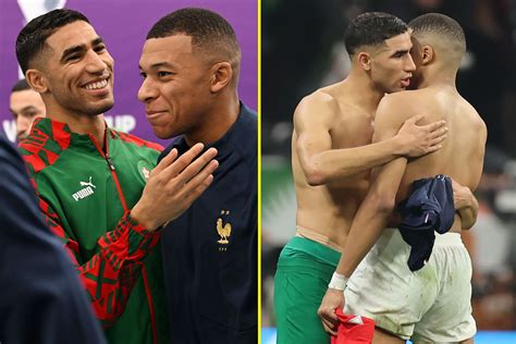 kylian mbappe and achraf hakimi all smiles before world cup clash as paris saint germain