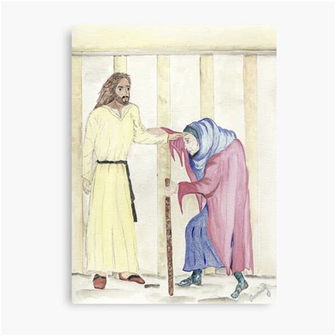 Jesus Heals The Crippled Woman On The Sabbath Metal Print For Sale By