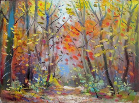 Autumn Forest Painting By Valdemart Artmajeur