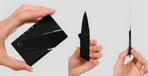 3x Credit Card Wallet Knife Folding Cardsharp Stainless Back