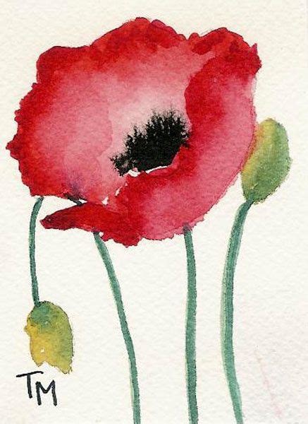 Tattoo Ideas Central Watercolor Poppies Watercolor Flowers Paintings