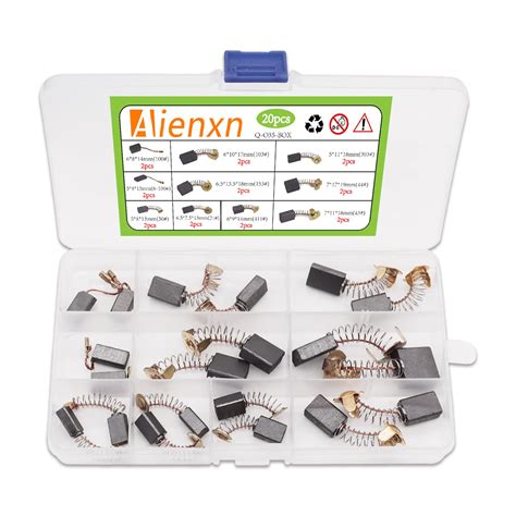 aienxn 20pcs 10 different sizes electric motor carbon brushes motor