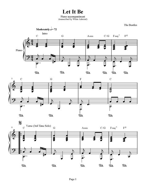 Free Printable Piano Sheet Music For Beginners With Letters Classical