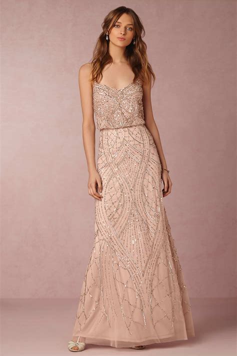 Rose Gold Sequin Bridesmaid Dress