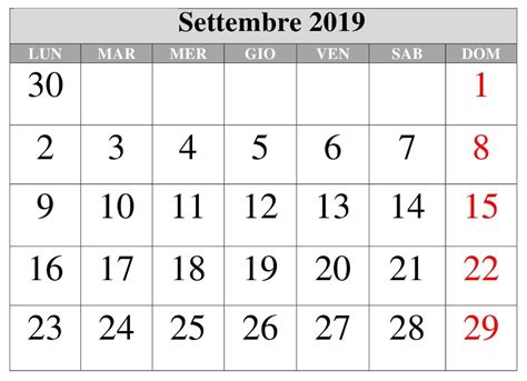 Formato Calendario Settembre 2019 Da Stampare Computer Keyboard Word