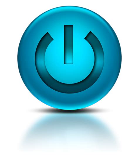 Blue Power Button Icon Png Transparent Background Free Download 8350