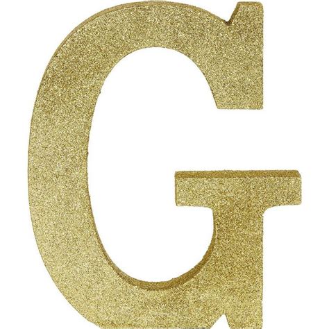 Glitter Gold Letter G Sign 7 1 2in X 9in Party City