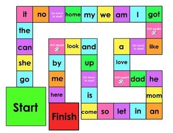 Math board games for kindergarten. Kindergarten Sight Word Board Games by Crafty Maestra | TpT