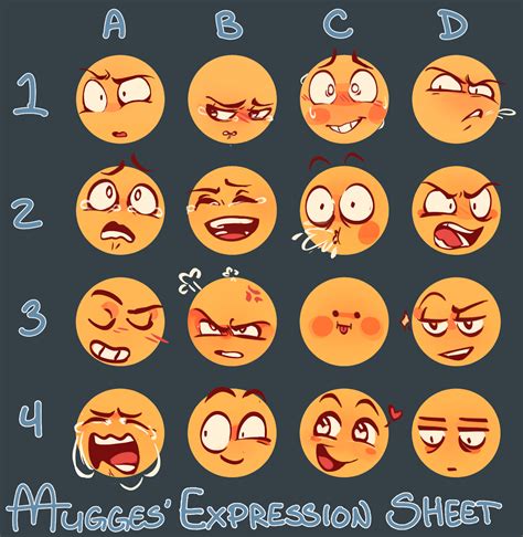 Character Expression Chart Drawing Expressions Chart Our Drawings The