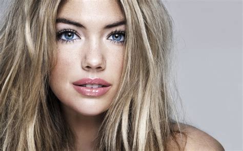 Women Blonde Blue Eyes Face Kate Upton Model Wallpapers Hd Desktop