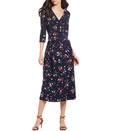 Shop For Lauren Ralph Lauren Floral Print V Neck Jersey Midi Dress At Dillards Com Visit