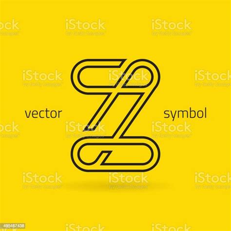 Vector Graphic Decorative Design Alphabet Letter Z Symbol Stock