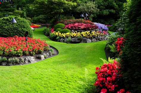 Nature Flowers Garden Landscape Wallpapers Hd Desktop