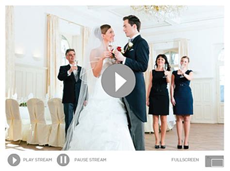 A wide shot or alternative angle of the venue as well as the main operated camera that can be reframed when the viewer is watching the wide shot. Live Stream Weddings