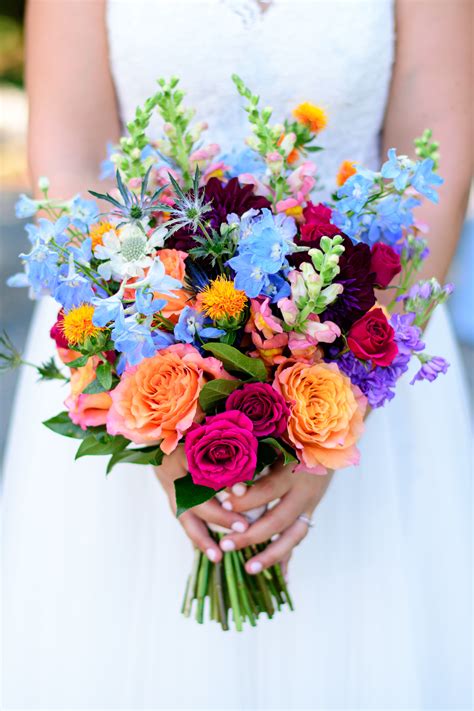 Colorful Wedding Bouquet Colorful Wedding Flowers Colorful Wedding
