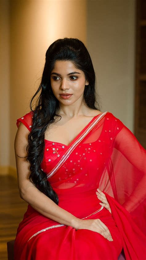 Wallpaper Divya Bharti Tamil Actress Hot Red Saree Beauty
