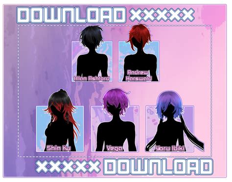 Mmd Hair Pack2 Download P2u 18k Watchers By Axelcode On