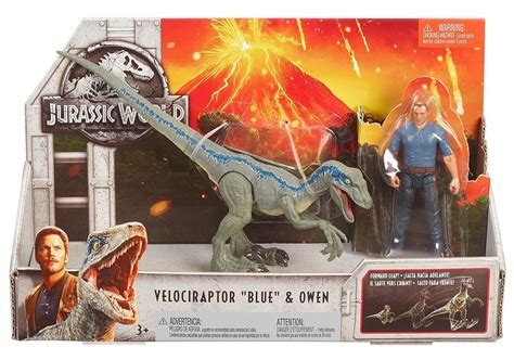 Jurassic World Fallen Kingdom Story Pack Velociraptor Blue Owen Action