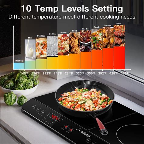 Aobosi Induction Burner Portable Double Induction Cooktop 1800w With