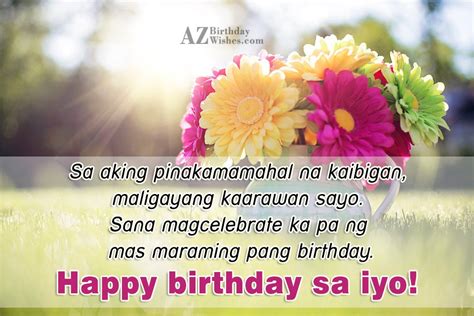 Birthday Wishes In Tagalog Birthday Images Pictures