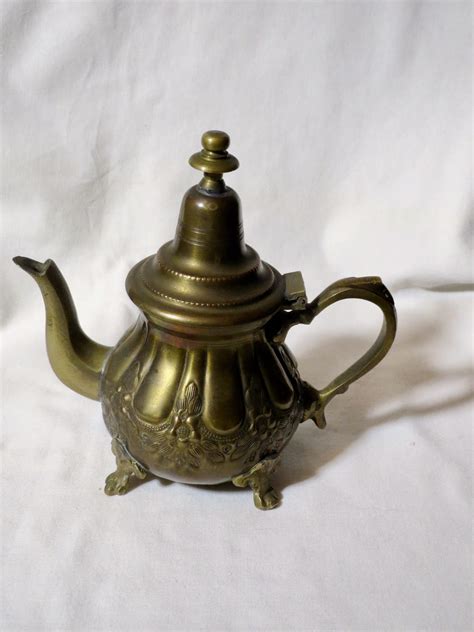 Moroccan Brass Teapot Vees CAVE
