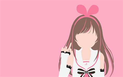 Kizuna Ai Anime Girls Minimalism Flatdesign Simple Background