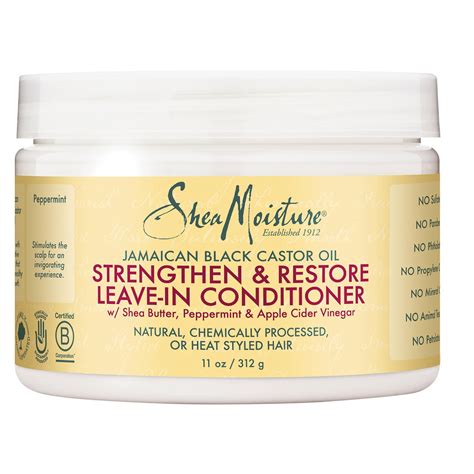 This conditioner is also vegan 18. Shea moisture Jamaican Black castor oil leave in ...