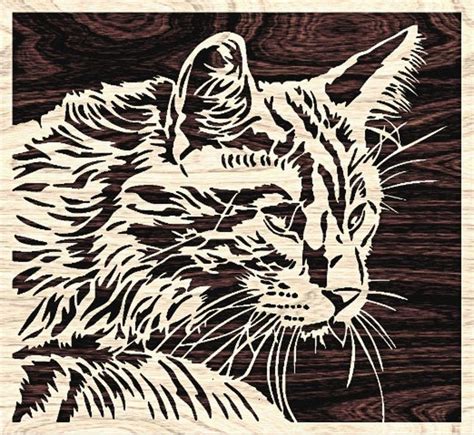 Cat Etsy In 2021 Animal Stencil Scroll Saw Scroll Saw Pattern