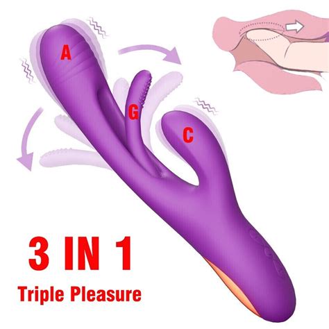 3 In 1 Flapping Vibrator Dildo Tapping G Spot Rabbit Vibrator Sex Toys For Women Ebay