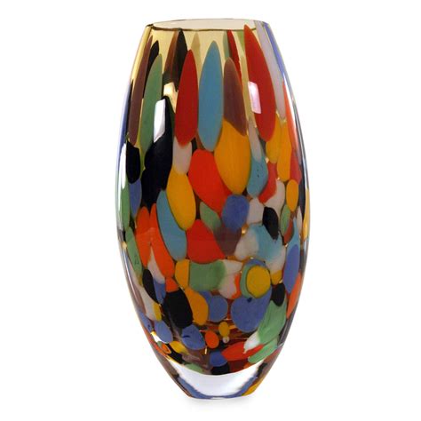 Unicef Uk Market Handcrafted Brazilian Glass Vase Carnival Confetti