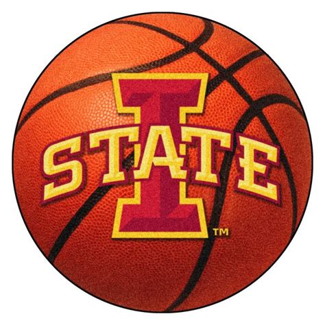 Fanmats® 7 Basketball Ncaa Iowa State University Round Nylon Area