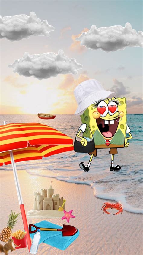 Spongebob Is Slaying Moodboard Spongebob Beachday Slay