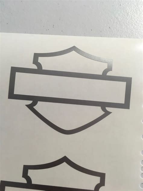 Thick Harley Davidson Bar And Shield Outline Decal