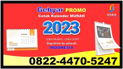 Pesan Kalender 2023 Malang Callwa 0822 4470 5247 Saudagar Kemas