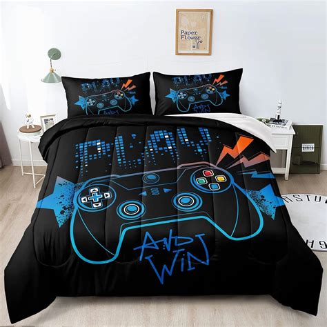 Bducok Gaming Comforter Sets Queen Size For Boys Gamer