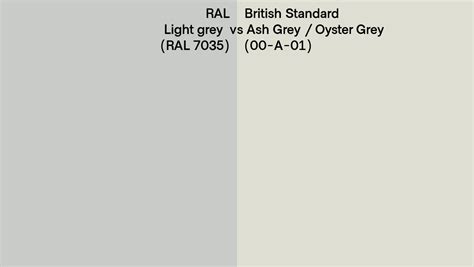 Ral Light Grey Ral Vs British Standard Ash Grey Oyster Grey